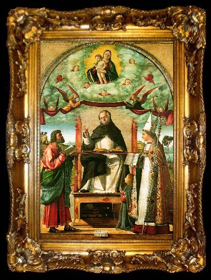 framed  Vittore Carpaccio St.Thomas in Glory between St.Mark St.Louis of Toulouse, ta009-2